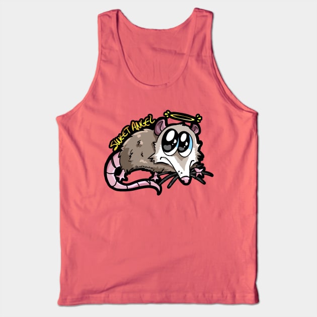 Sweet Angel Opossum Tank Top by Chips🎭